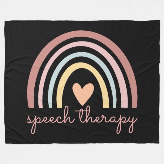 Speech Therapy I Fleece Deken (Voorkant (Horizontaal))