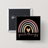 Speech Therapy I Vierkante Button 5,1 Cm (Voorkant /achterkant)