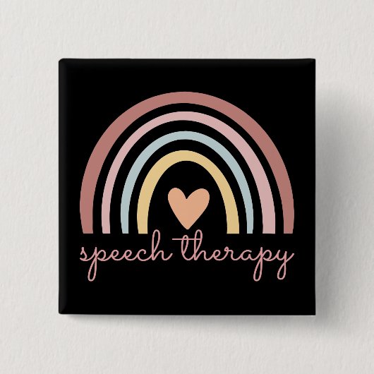 Speech Therapy I Vierkante Button 5,1 Cm (Voorkant)