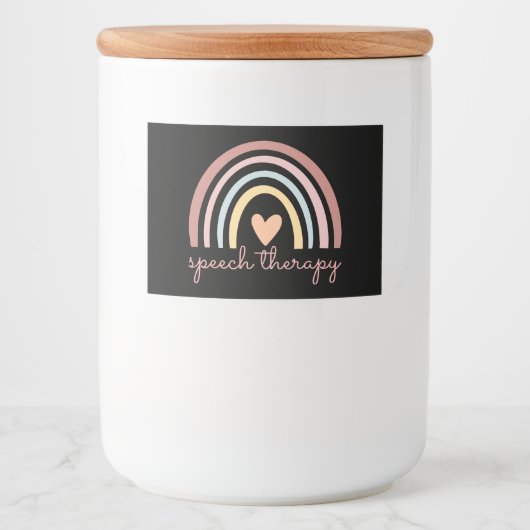 Speech Therapy I Voedselcontainer Etiket (Voorkant)