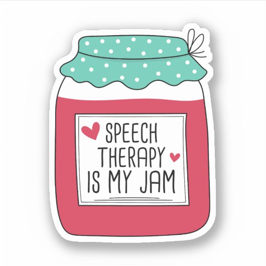 Speech Therapy is mijn jam Sticker (Voorkant)
