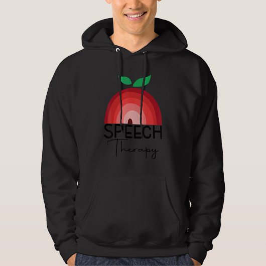 Speech Therapy Patholoog Rainbow Speech Language Hoodie (Voorkant)
