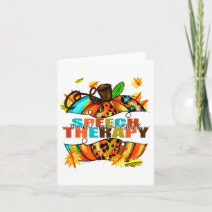 Speech Therapy Pumpkin Autumn Herfst Thanksgiving Kaart