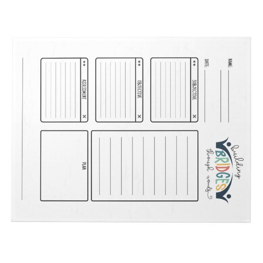 Speech Therapy SLP SOAP Scheur weg Notitieblok (Voorkant)