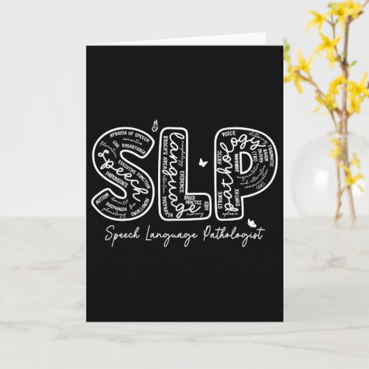 Speech Therapy Speech Language Pathologist Therapi Kaart (Gele Bloem)