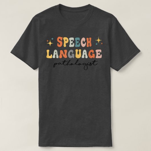 Speech Therapy Speech Language Patholoog Retro S T-shirt (Design voorkant)