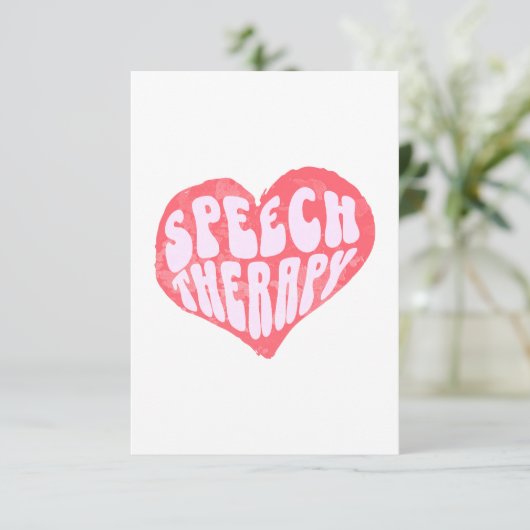 Speech Therapy Speech Language Therapist Bedankkaart (Staand voorkant)