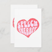 Speech Therapy Speech Language Therapist Bedankkaart (Voorkant / Achterkant)