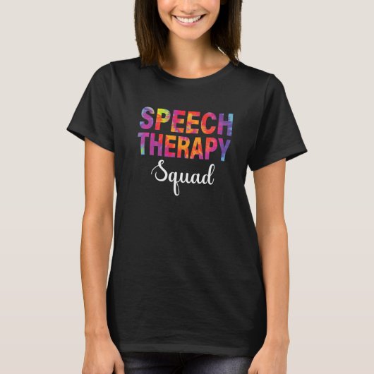 Speech Therapy Squad Speech Language Patholoog S T-shirt (Voorkant)
