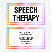 Speech Therapy Visitekaartje