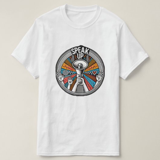 SPEECH UP: Stop kindermishandeling T-shirt (Design voorkant)