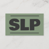 Speech Wellness Specialist SLP Visitekaartje (Voorkant)