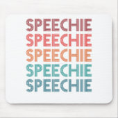 Speechie Retro Speech Patholoog SLP Muismat (Voorkant)
