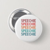 Speechie Retro Speech Patholoog SLP Ronde Button 5,7 Cm (Voorkant /achterkant)