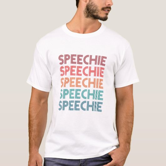 Speechie Retro Speech Patholoog SLP T-shirt (Voorkant)