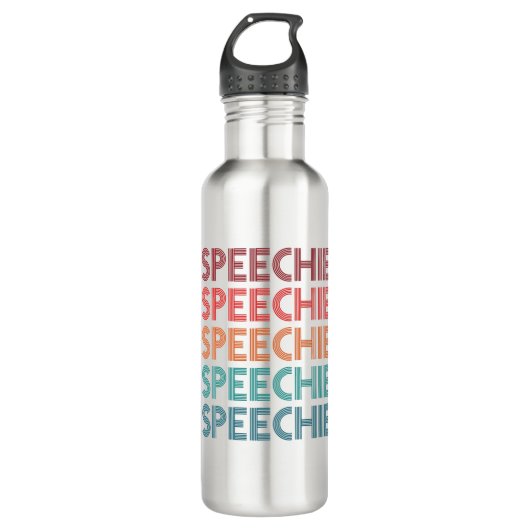 Speechie Retro Speech Patholoog SLP Waterfles (Voorkant)