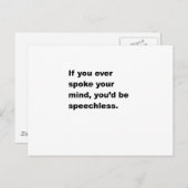 Speechless Briefkaart (Voorkant / Achterkant)