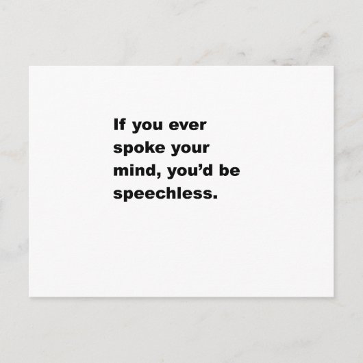 Speechless Briefkaart (Voorkant)