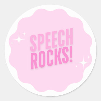 SPEECHROCKS! Sticker-geschenken voor de leerkracht Ronde Sticker