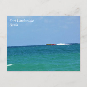 Speed Boat, Fort Lauderdale, Florida Briefkaart