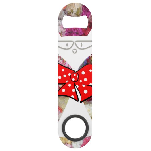 Speed Bottle Opener Chat blanc (Devant)