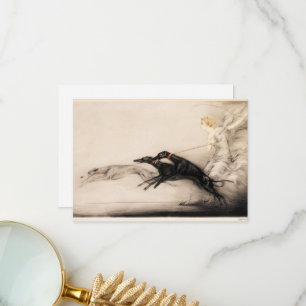 Speed II, Vitesse, 1933 door Louis Icart Bedankkaart