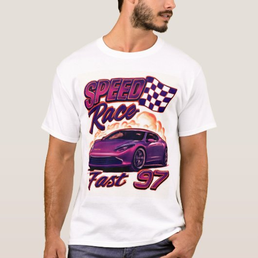 Speed race fast 97  t-shirt (Voorkant)