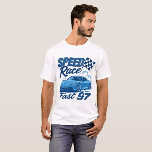 Speed race fast 97 t-shirt (Voorkant volledig)