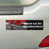 Speed Skater - Skateboarder Bumpersticker (Op auto)