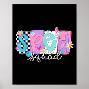 Speed Teacher Squad Floral Speciaal Onderwijs Teru Poster