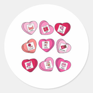 Speed Teacher Valentijn Heart Snoep Speciaal Onder Ronde Sticker
