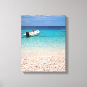 Speedboat dans la toile bleue