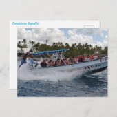 SPEEDBOAT EN RÉPUBLIQUE DOMINICAINE Carte postale (Devant / Derrière)