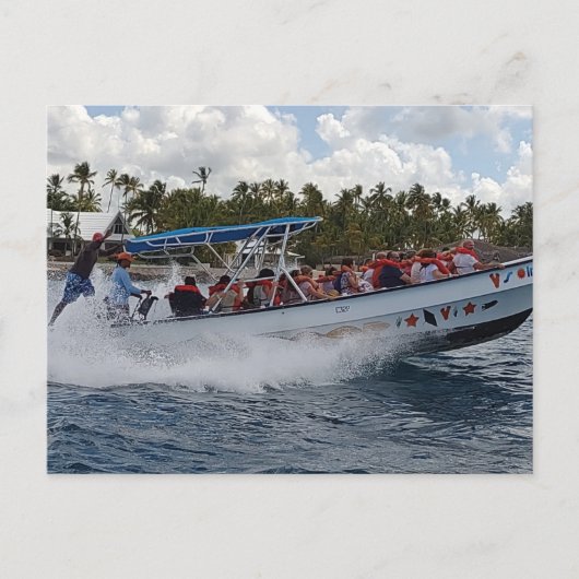 SPEEDBOAT IN DE DOMINICAANSE REPUBLIEK Briefkaart (Voorkant)
