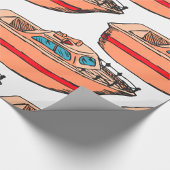 Speedboot Illustratie Leuk Nautische Boot Design Cadeaupapier