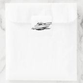 speedbootkruiser vierkante sticker (Tas)