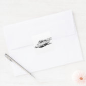 speedbootkruiser vierkante sticker (Envelop)