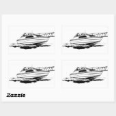 speedbootkruiser vierkante sticker (Vel)