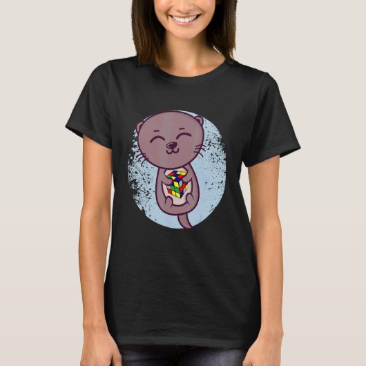 Speedcubing Otter Magic Cube T-shirt (Voorkant)