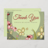 Speedful Green & Lady-bird Dank u Briefkaart (Voorkant / Achterkant)