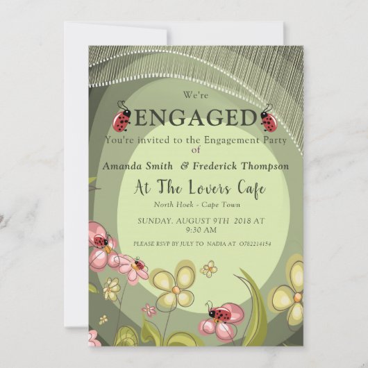 Speedful Green & Lady-bird Kaart (Voorkant)