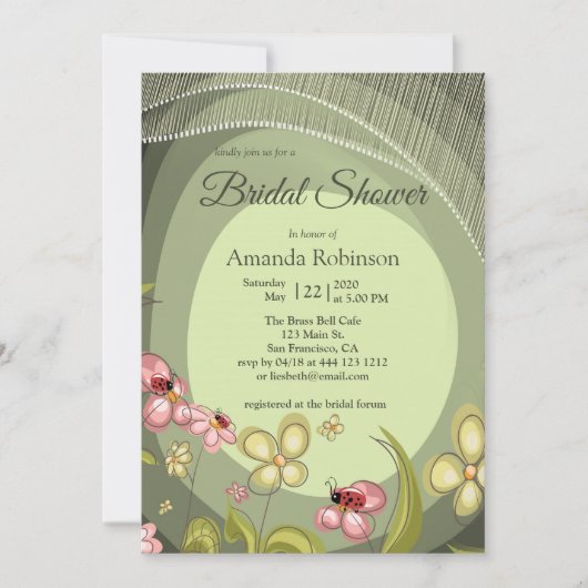 Speedful Green & Lady-bird Kaart (Voorkant)