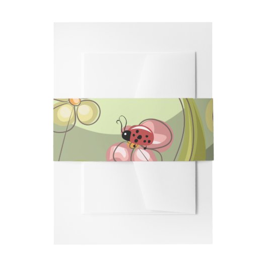 Speedful Green & Lady-bird Uitnodigingen Wikkel (Voorkant Voorbeeld)