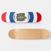 Speedschildpad in blauw, rood en wit skateboard (Horizontaal)