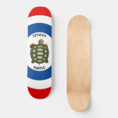 Speedschildpad in blauw, rood en wit skateboard (Voorkant)