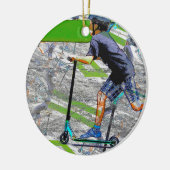 Speedster - Scooter Rider Ceramic Ornament (Links)