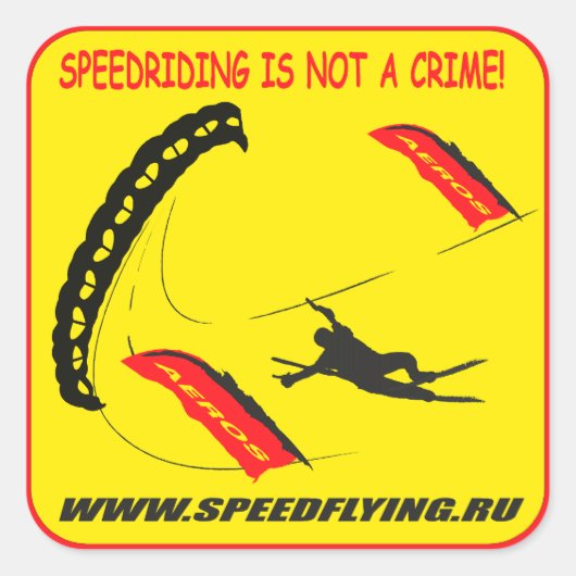 speedvliegen vierkante sticker (Voorkant)