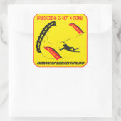 speedvliegen vierkante sticker (Tas)