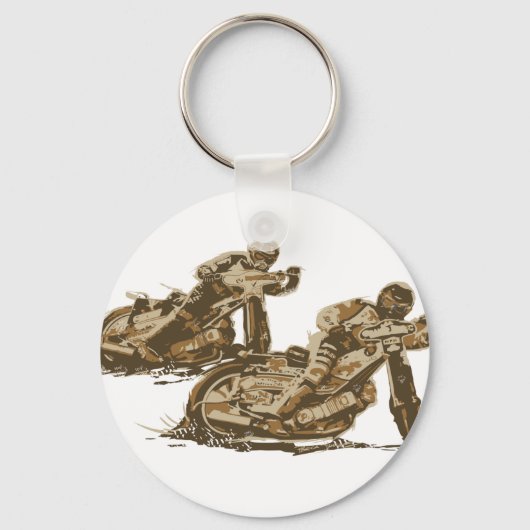 Speedway Motorcycle Racers Sleutelhanger (Voorkant)