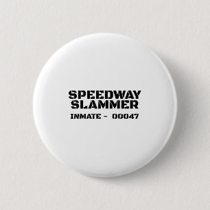 Speedway Slammer. Gevangene 47 Kostuum _1 Ronde Button 5,7 Cm